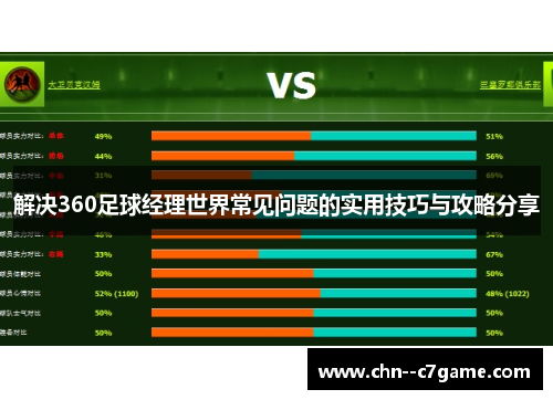 解决360足球经理世界常见问题的实用技巧与攻略分享